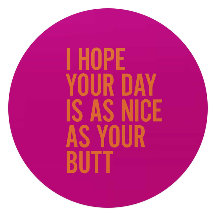 Reinders - Have a nice day - Glasschilderij Ø 70 cm - Roze