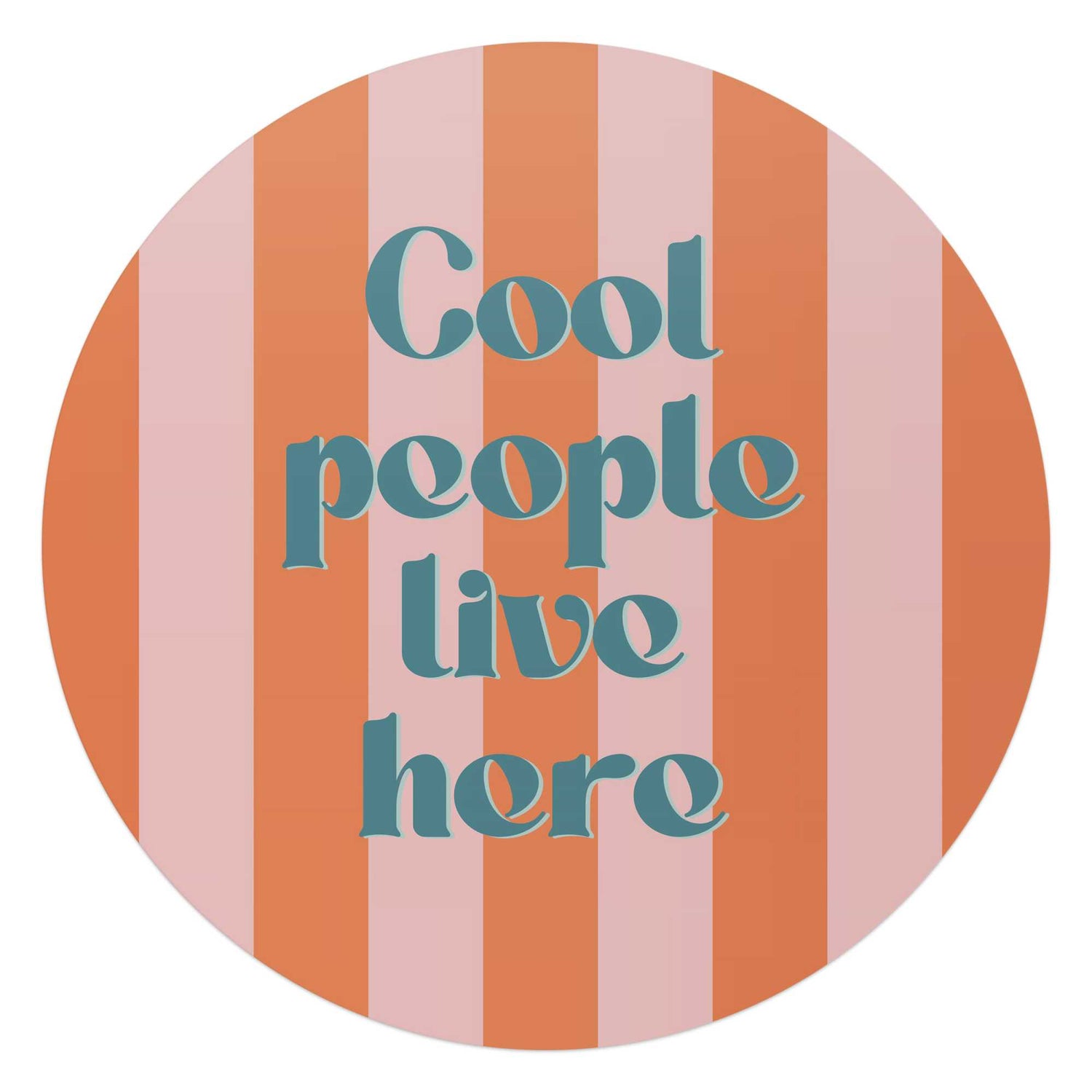 Reinders - Coole mensen - Glasschilderij Ø 70 cm - Oranje