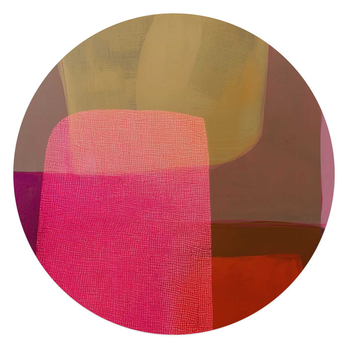 Reinders - Roze tinten I - Glasschilderij Ø 70 cm - Roze