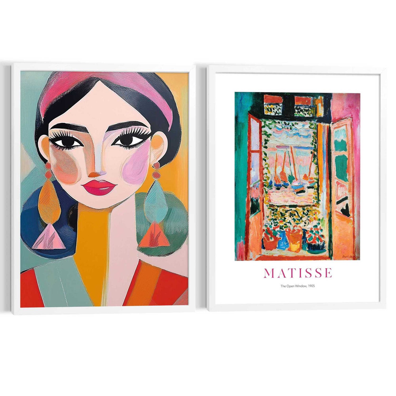 Reinders - Matiisse Open Window - Schilderijen set 50x70 cm - Bont