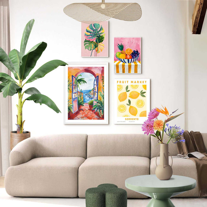 Reinders - Zomer in huis - Set wanddecoratie in diverse formaten 50x70 cm - Bont