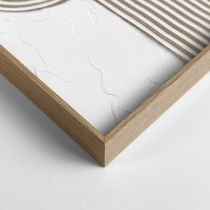 Reinders - Taupe bogen - Abstracte wanddecoratie set met structuur 30x40 cm - Beige