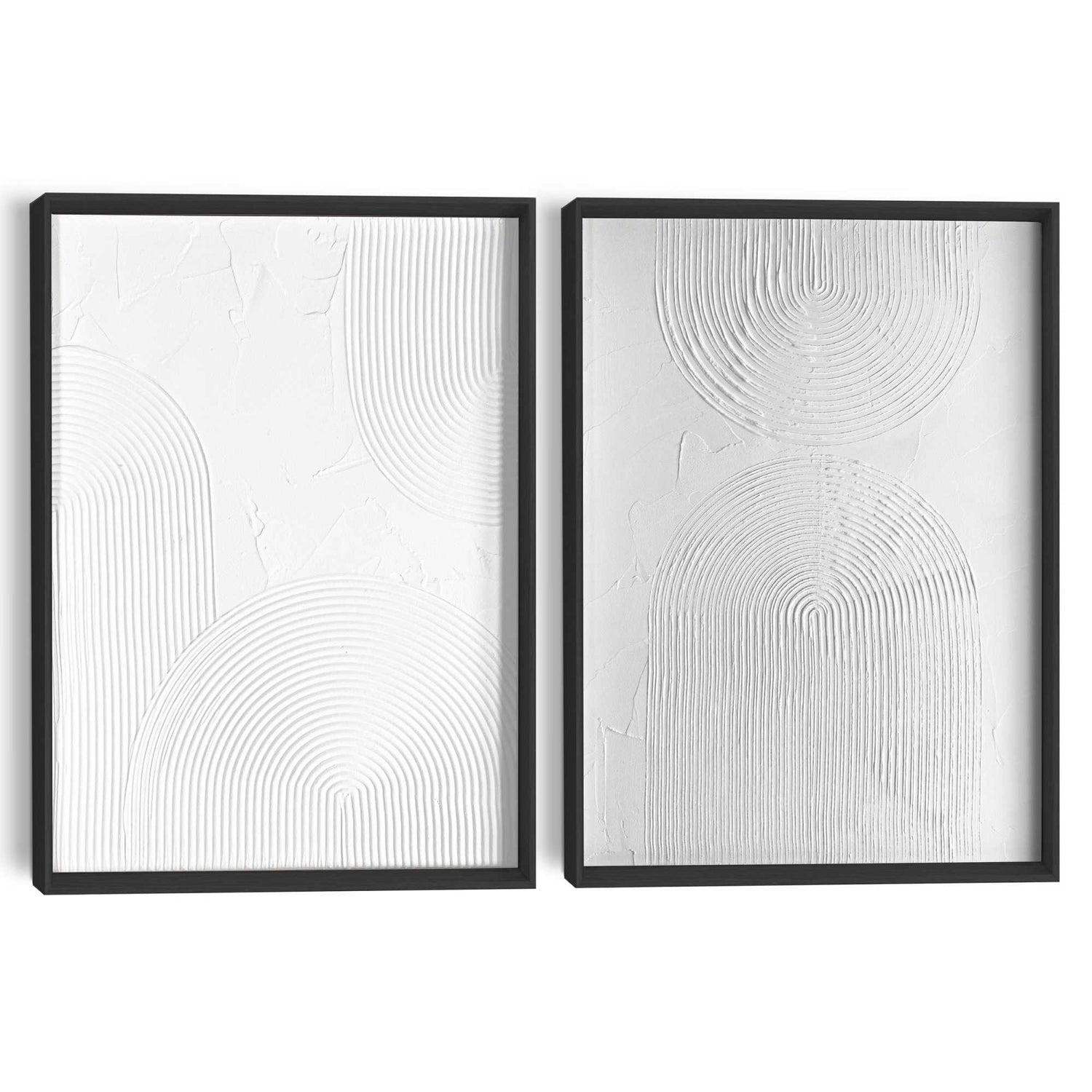 Reinders - Zwart-Wit Evenwicht - Abstracte wanddecoratie set met structuur 30x40 cm - Zwart-Wit