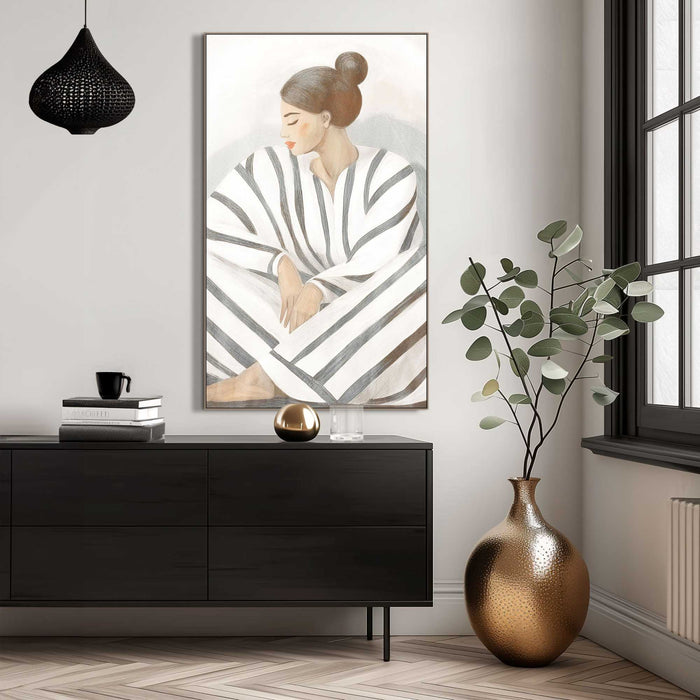 Reinders - Zen Lady Grey - Art Frame 70x118 cm - Beige