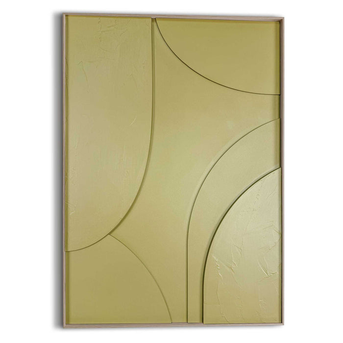 Reinders - Terrace Relief Art Schilderij - 70 x 50 cm - Vintage Green