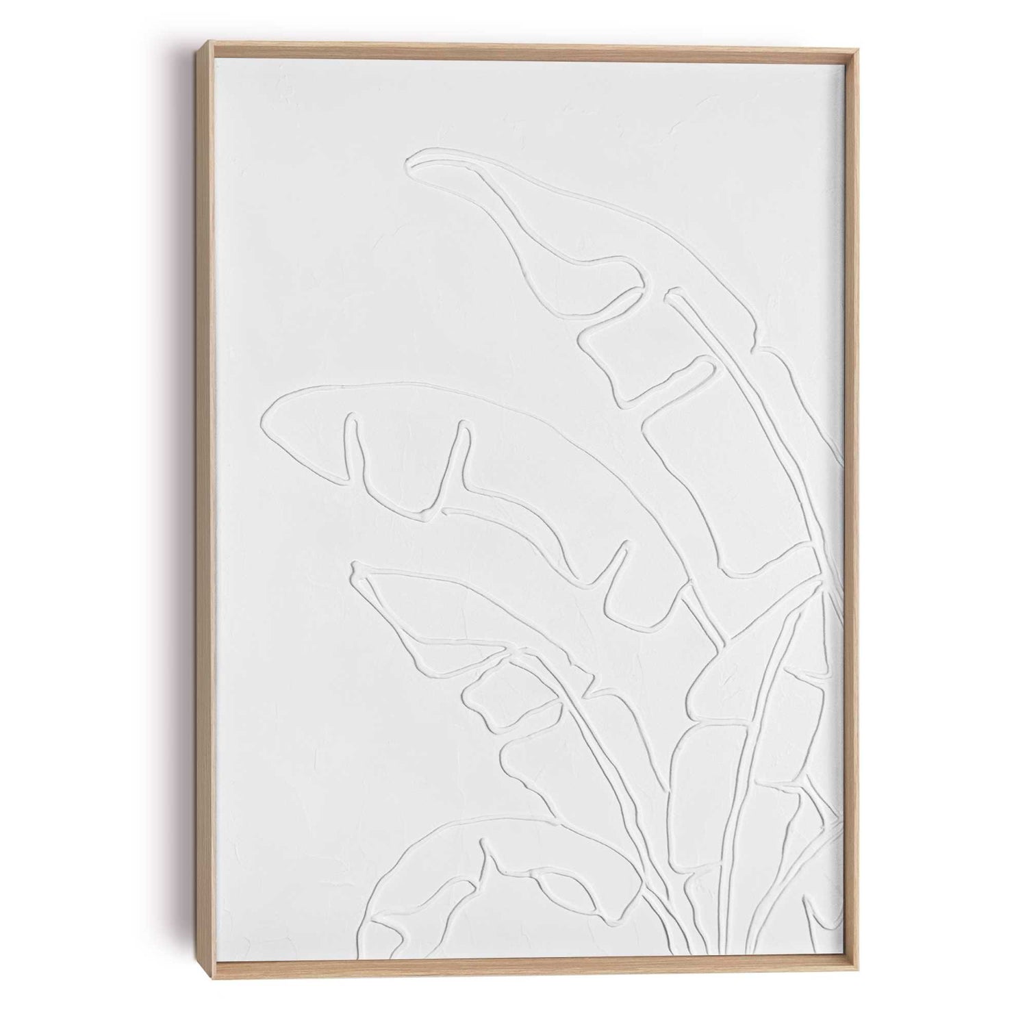 Reinders - Palm Leafs Schilderij - 70 x 50 cm - Wit