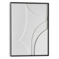 Reinders - Terrace Relief Art Schilderij - 70 x 50 cm - Wit/Walnoot