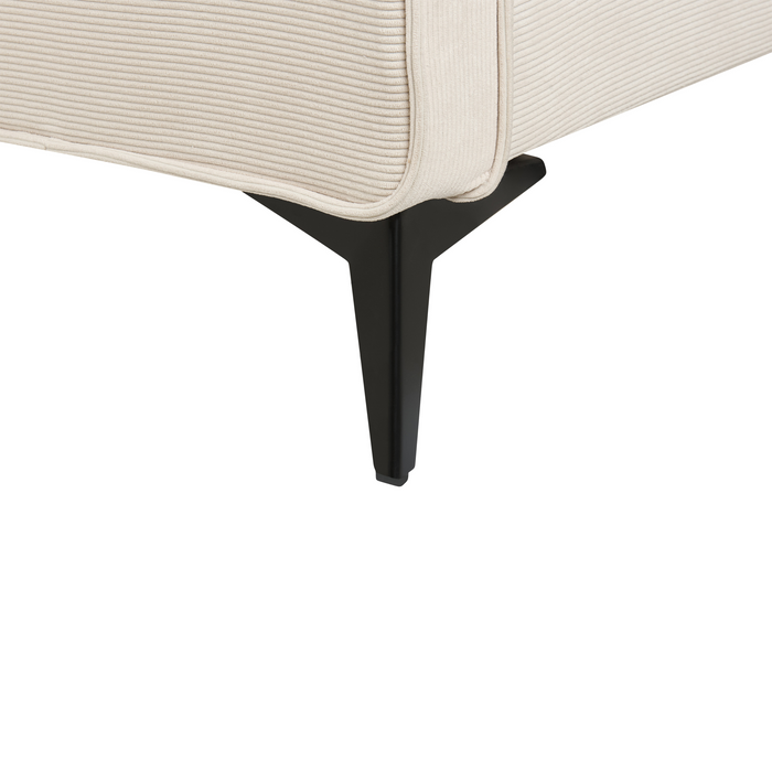 Beliani-VALOGNES-Tweepersoonsbed-Lichtbeige-160 x 200 cm-Corduroy