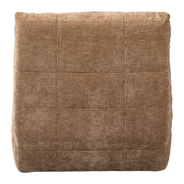 WOOOD Hein Relaxfauteuil Elektrisch - Geweven Ribstof - Lichtbruin