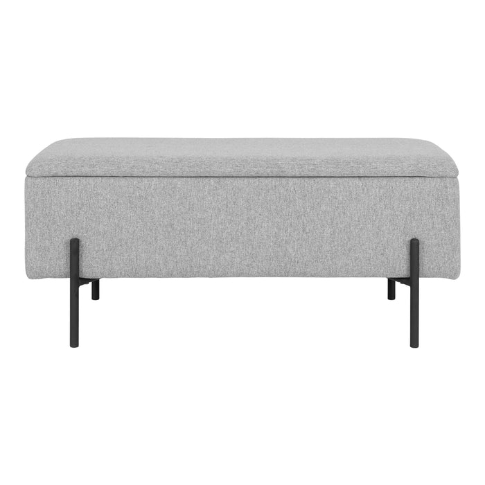 House Nordic - Opbergbank Grijs Stof - 95x37x46cm - Watford