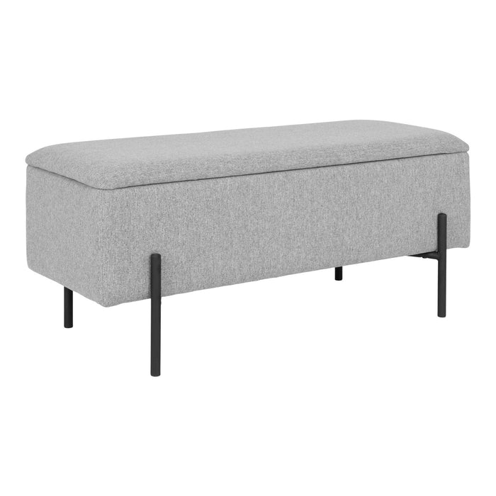House Nordic - Opbergbank Grijs Stof - 95x37x46cm - Watford