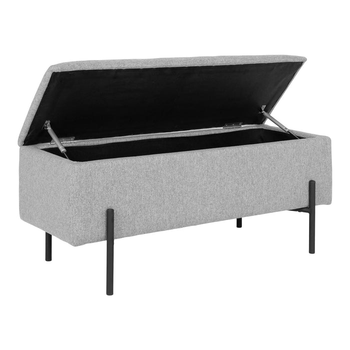 House Nordic - Opbergbank Grijs Stof - 95x37x46cm - Watford