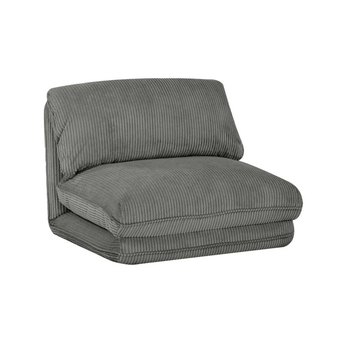 sweeek - Slaapfauteuil omvormbaar ribfluweel dikke rib 1 persoons Cosy