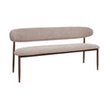 Giga Meubel - Eetkamerbank - Taupe|Walnoot - 180x55x77cm - Alexia