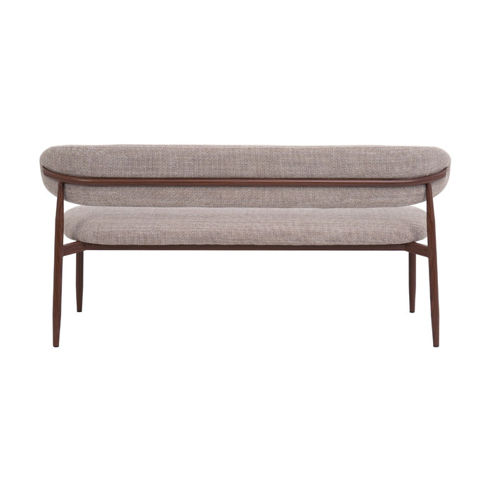 Giga Meubel - Eetkamerbank - Taupe|Walnoot - 180x55x77cm - Alexia