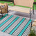 Beliani-SAUGOR-Outdoor vloerkleed-Turquoise-120 x 180 cm-Synthetisch