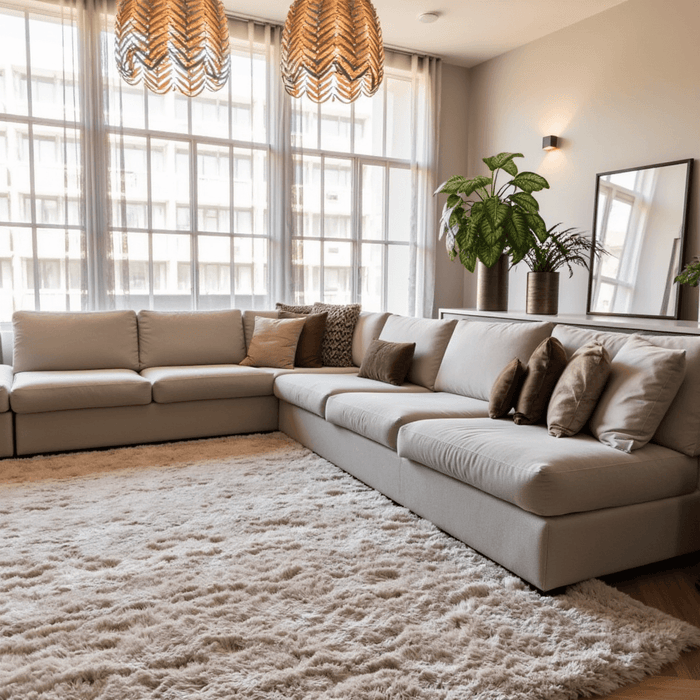 Interieur05 Hoogpolig vloerkleed Fender beige - 200 x 290 cm