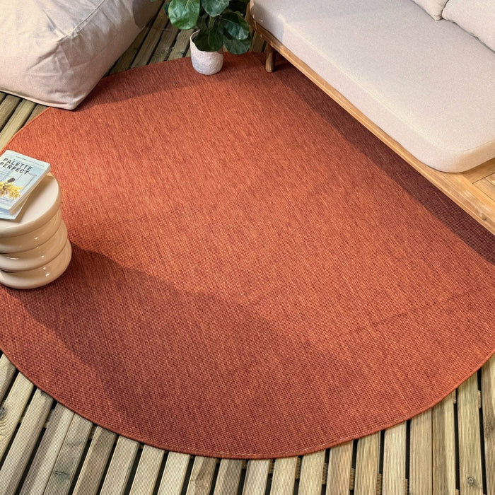 Rond buitenkleed Tone roest - Interieur05 - 240 x 240 cm