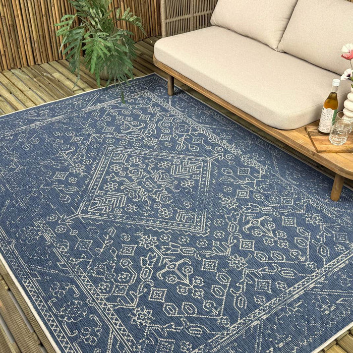 Buitenkleed Nova blauw - Interieur05 - 240 x 340 cm