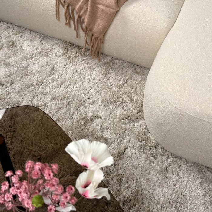 Hoogpolig vloerkleed Nika ivoor|taupe polyester - Interieur05