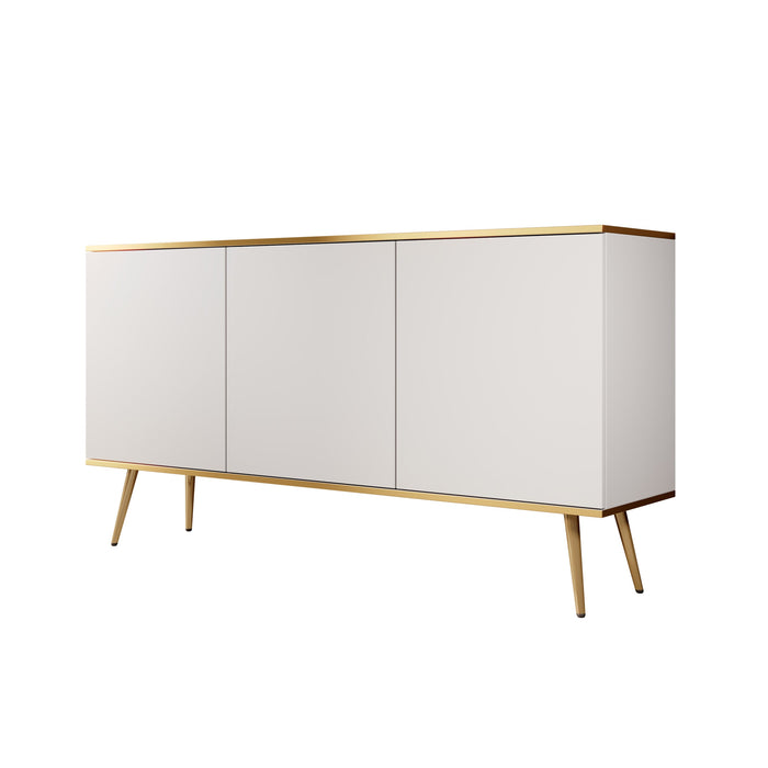 Meubella - Dressoir Orleans - Wit - 160 cm