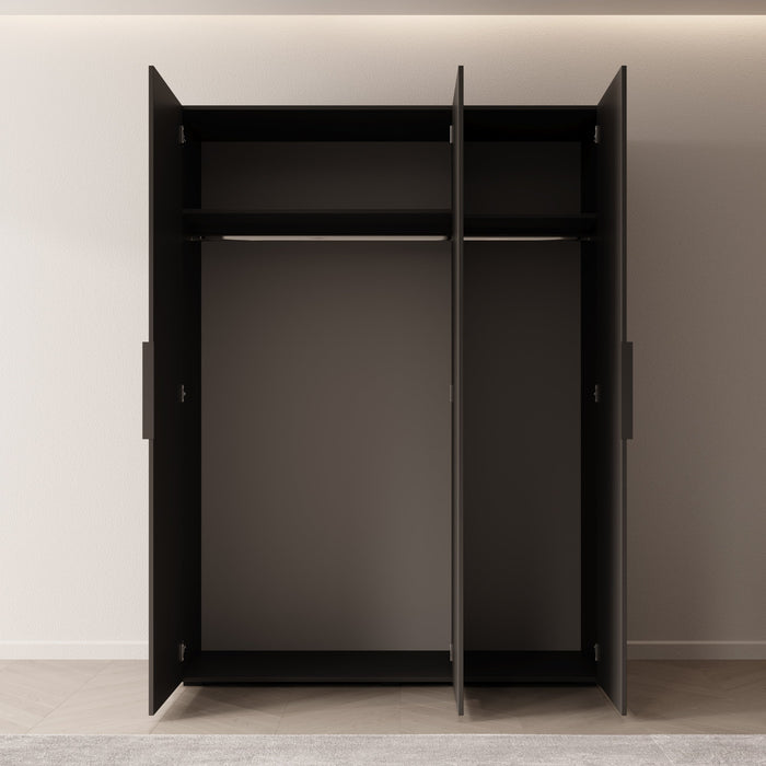 Meubella - Kledingkast Marquesa - Zwart - 150 cm