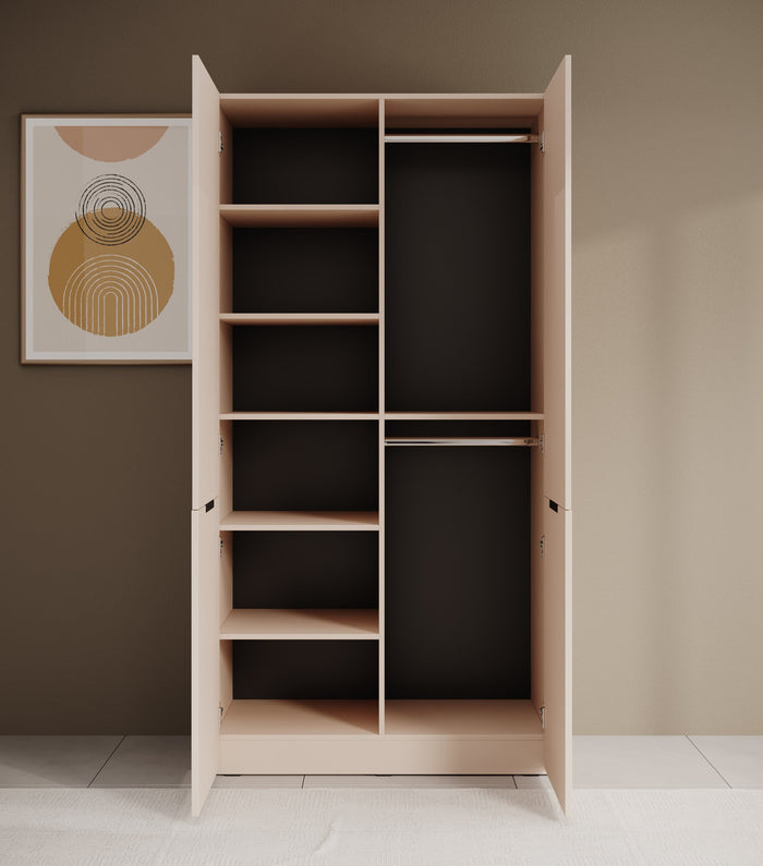 Meubella - Kledingkast Shelton - Beige - 101 cm