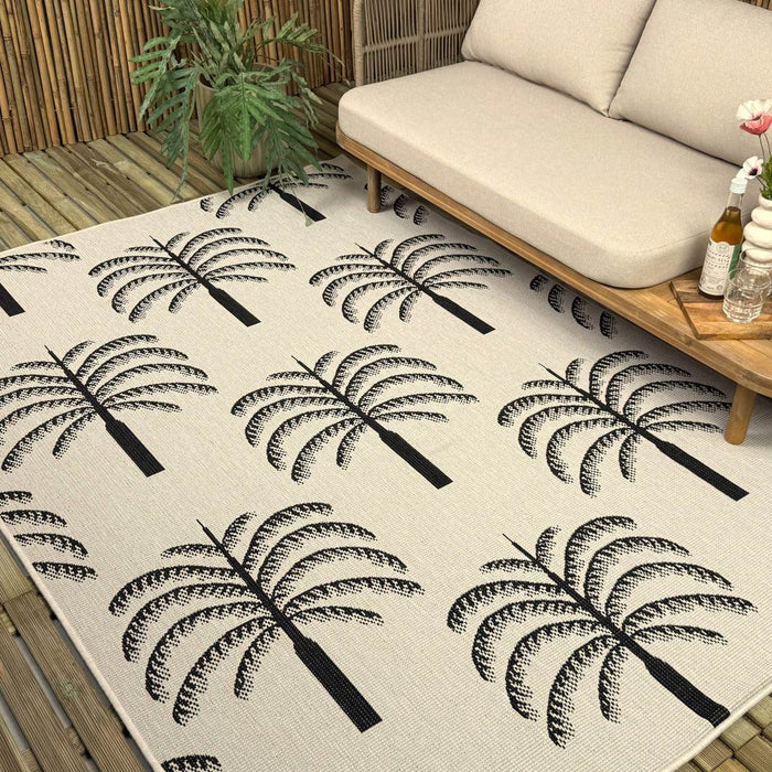 Buitenkleed Oase zwart|wit - Interieur05 - 200 x 290 cm