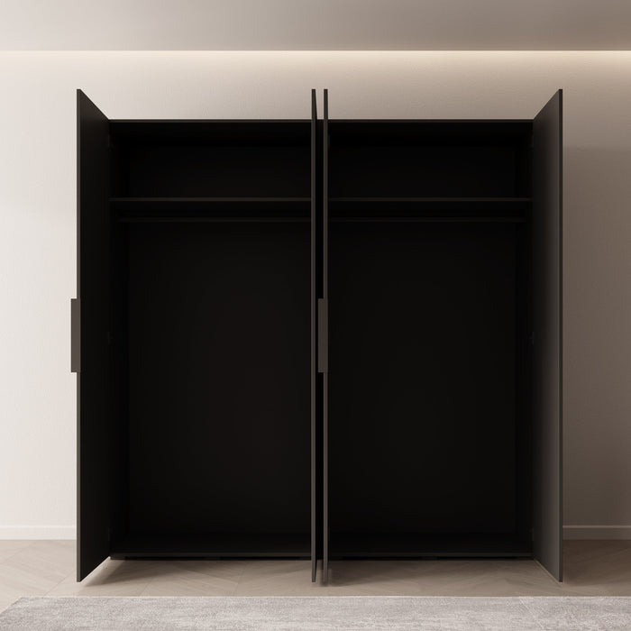 Meubella - Kledingkast Marquesa - Zwart - 200 cm