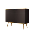 Meubella - Dressoir Orleans - Zwart - 107 cm