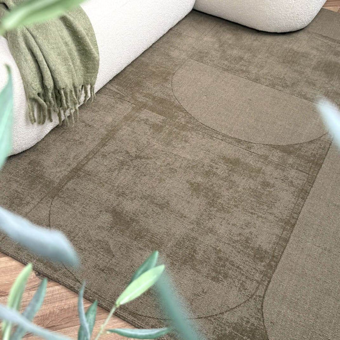 Wollen vloerkleed Twig groen - Interieur05 - 160 x 230 cm