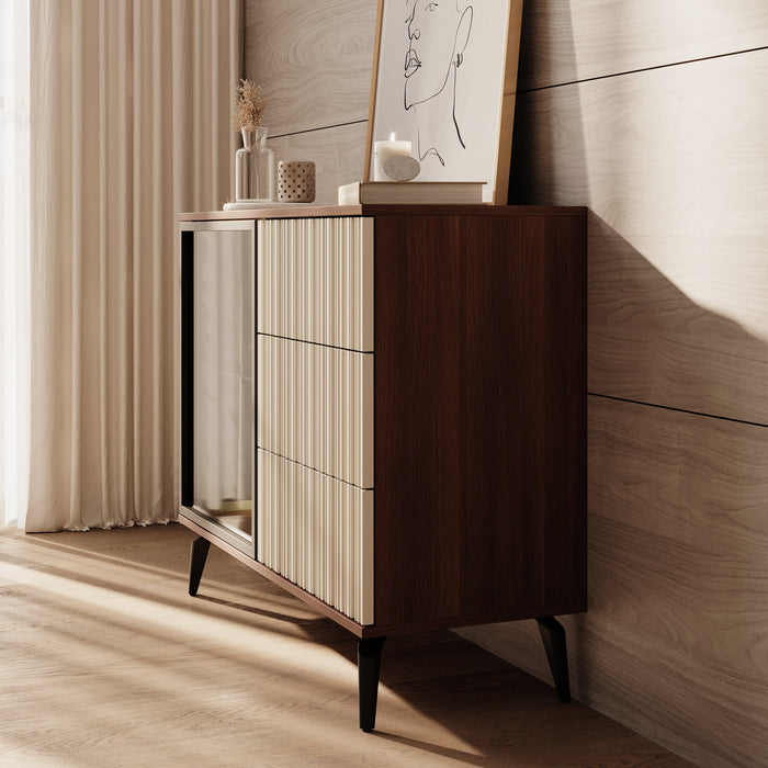 Meubella - Riverhead - Dressoir - Beige|Eiken - 103x39x80 cm