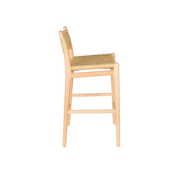 Dutchbone Cecile Counter| Barkruk met Rugleuning Hout Naturel