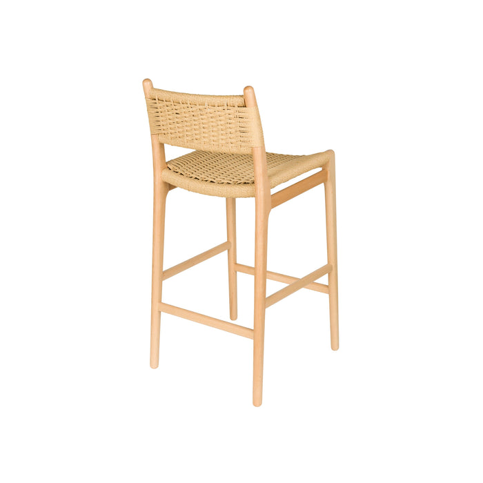 Dutchbone Cecile Counter| Barkruk met Rugleuning Hout Naturel