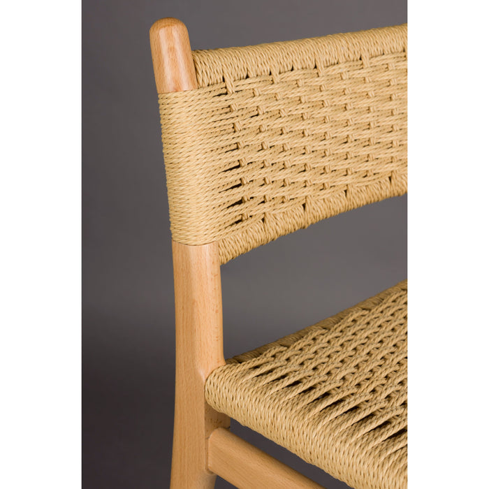 Dutchbone Cecile Counter| Barkruk met Rugleuning Hout Naturel