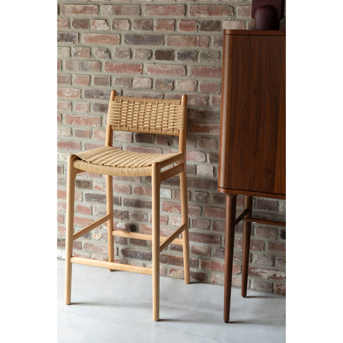 Dutchbone Cecile Counter| Barkruk met Rugleuning Hout Naturel