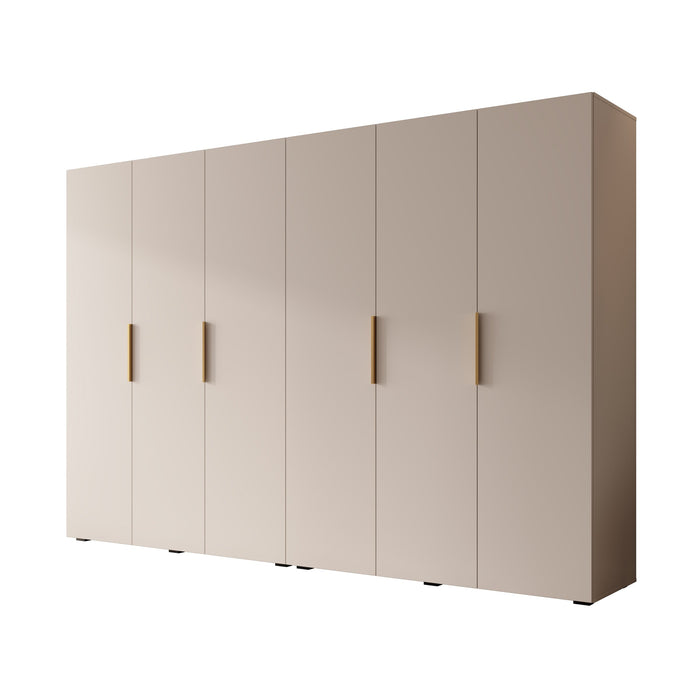 Meubella - Kledingkast Marquesa - Beige - 300 cm