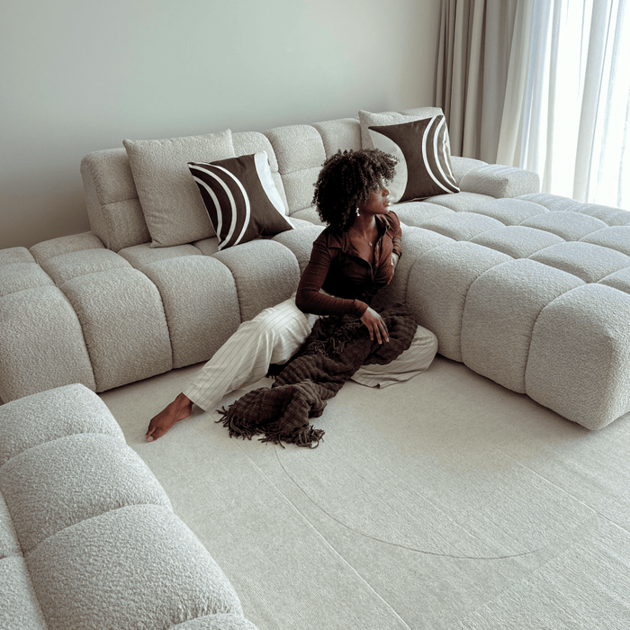 Wollen vloerkleed Twig ivoor|wit - Interieur05 - 200 x 290 cm