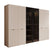 Meubella - Kledingkast Shelton - Beige - 303 cm - Met glas