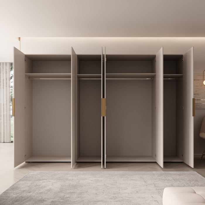 Meubella - Kledingkast Marquesa - Beige - 300 cm