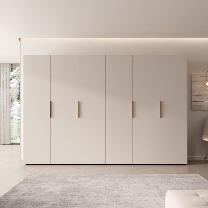 Meubella - Kledingkast Marquesa - Beige - 300 cm