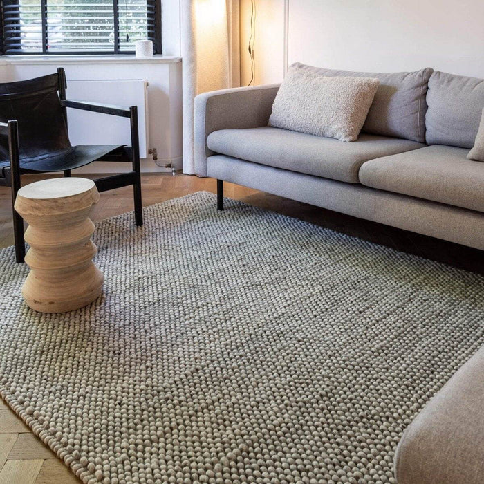 Interieur05 Wollen vloerkleed  Lecco wit|beige - 160 x 230 cm