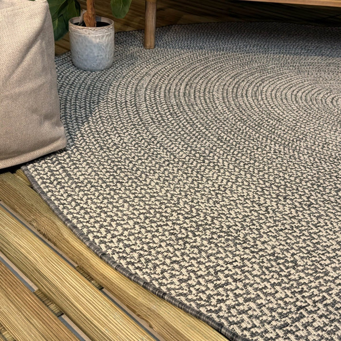 Rond buitenkleed Solid grijs - Interieur05 - 200 x 200 cm
