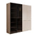 Meubella - Kledingkast Shelton - Beige - 202 cm - Met glas