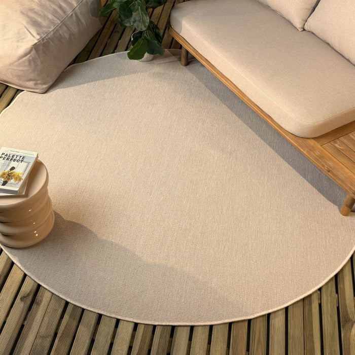 Rond buitenkleed Tone wit|naturel - Interieur05 - 200 x 200 cm