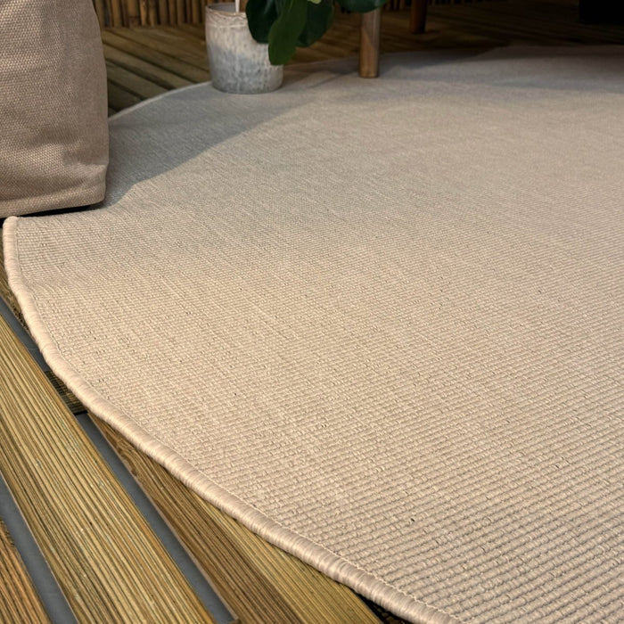 Rond buitenkleed Tone wit|naturel - Interieur05 - 200 x 200 cm