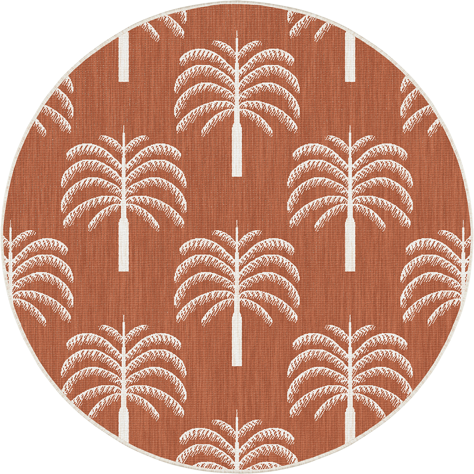 Rond buitenkleed Oase roest - Interieur05 - 200 x 200 cm