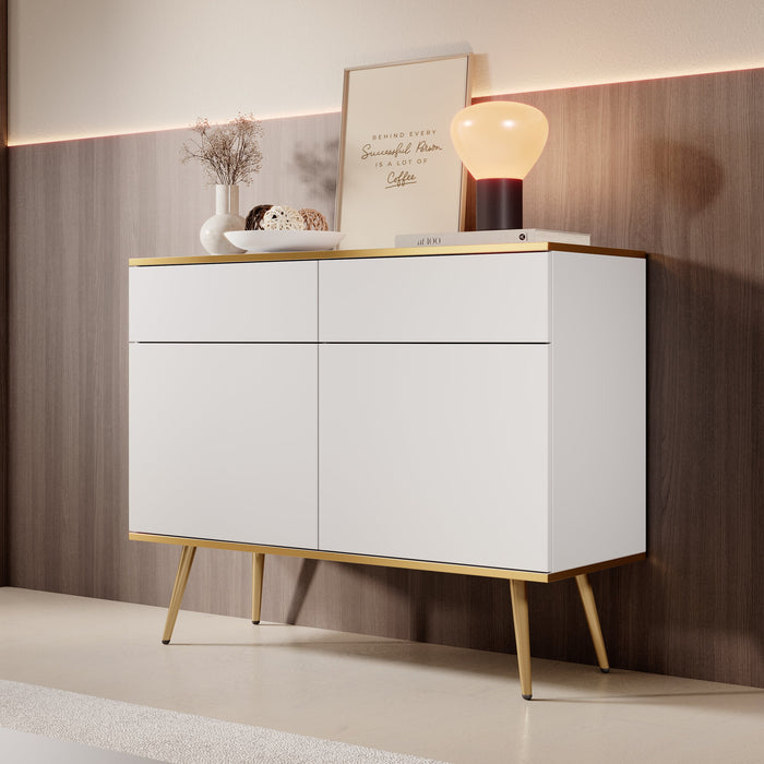 Meubella - Dressoir Orleans - Wit - 107 cm