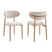 Celia - Eetkamerstoelen Beige Naturel Set van 2