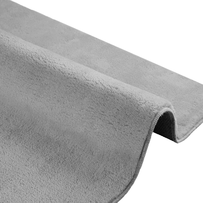 tectake® Kortpolig vloerkleed Soft Zone 120 x 170 cm - Grijs